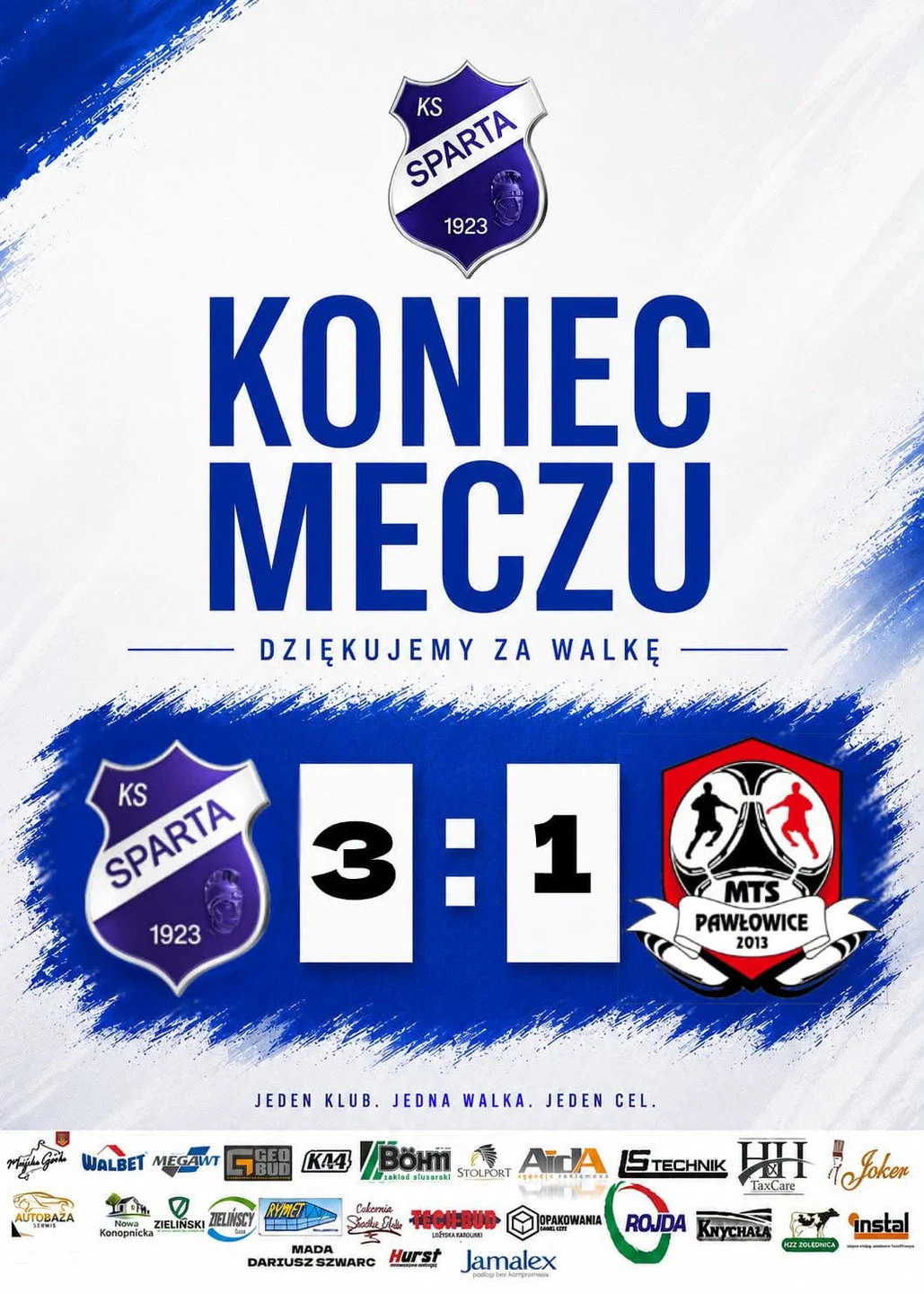 Pierwsze zwycięstwo w sparingu – 3:1 z MTS Pawłowice