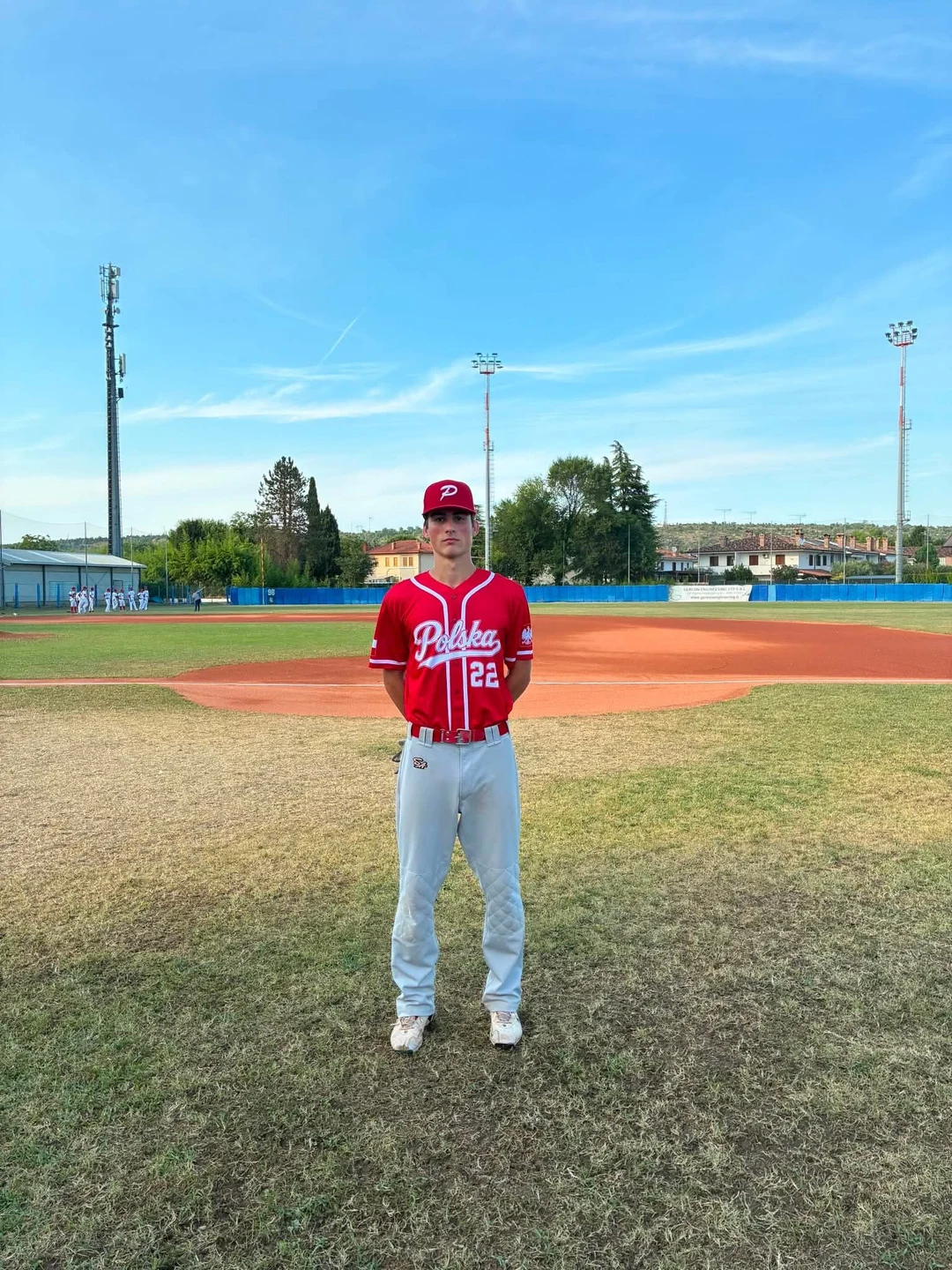 Wojciech Węcłaś z Miejskiej Górki gra na ME U18 w baseballu