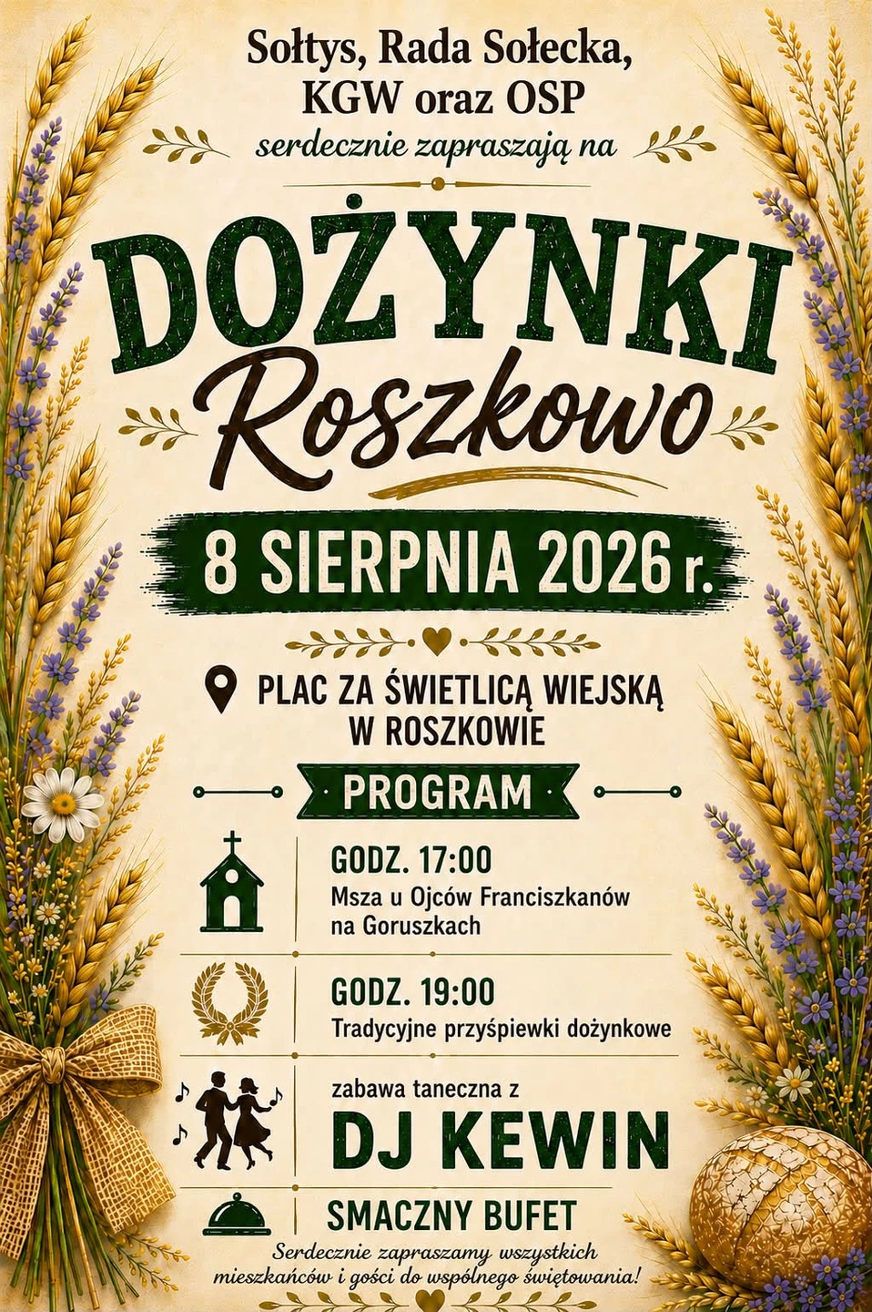 Zaproszenie do Roszkowa w najbliższą sobotę