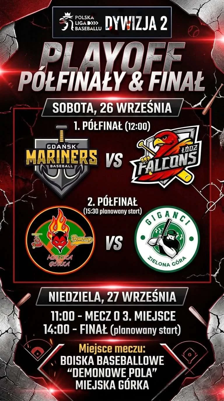 Finał sezonu baseballowego w Miejskiej Górce – cztery najlepsze drużyny