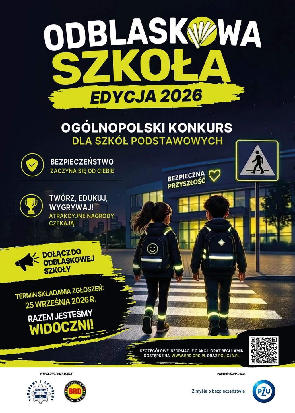 Szkoła dołącza do konkursu „Odblaskowa Szkoła" 2026