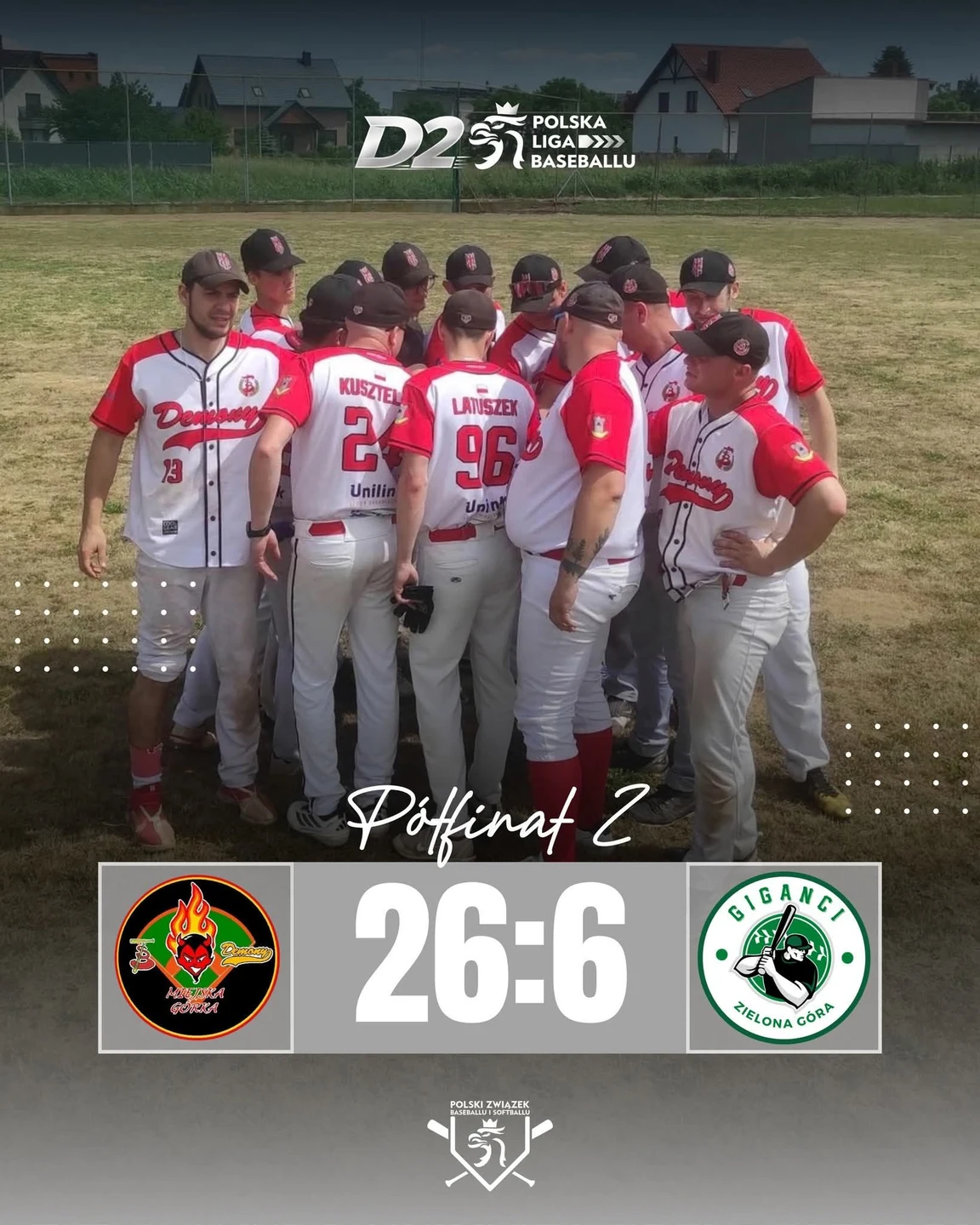 TSB Demony Miejska Górka w finale! Pokonali Gigantów 26:6
