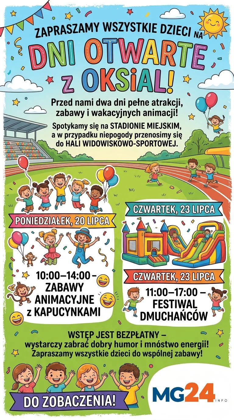 Dni Otwarte z OKSiAL – bezpłatna zabawa dla dzieci na stadionie