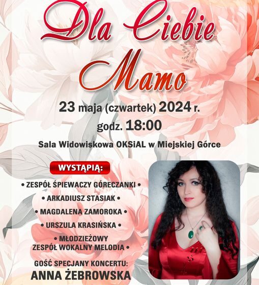  „DLA CIEBIE MAMO” – ZAPRASZAMY NA KONCERT