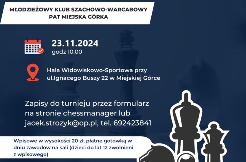  II Grand Prix Miejskiej Górki w Szachach – zaproszenie na turniej