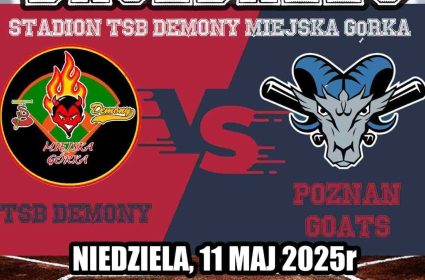 Baseballowa niedziela w Miejskiej Górce! TSB Demony zmierzą się z Poznań Goats