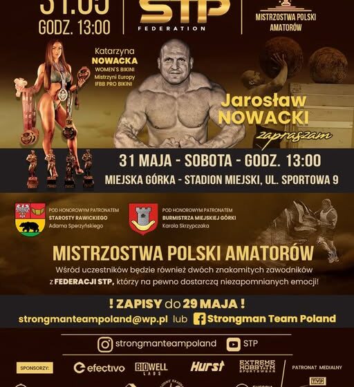 Mistrzostwa Polski Amatorów Strongman w Miejskiej Górce już 31 maja!