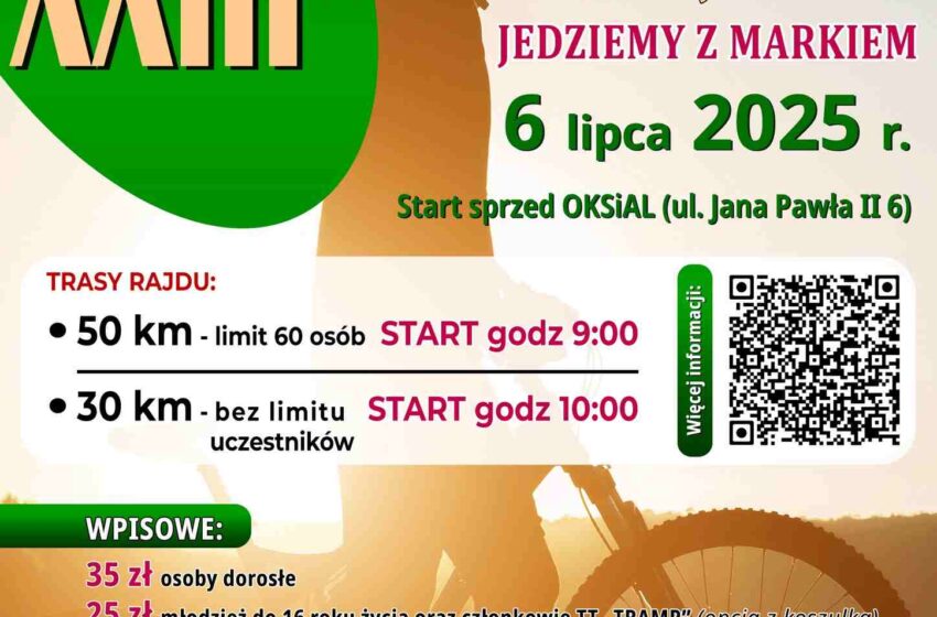 XXIII Rajd Rowerowy dookoła gminy Miejska Górka – „Jedziemy z Markiem”