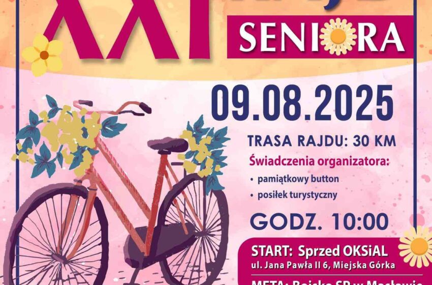 XXI Rajd Seniora w Miejskiej Górce już w sierpniu