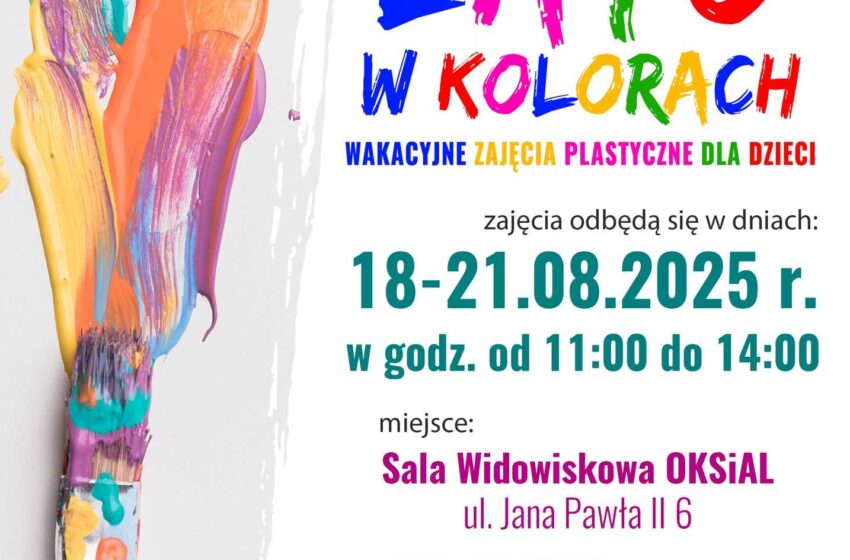  „Lato w kolorach” – bezpłatne wakacyjne zajęcia plastyczne w Miejskiej Górce