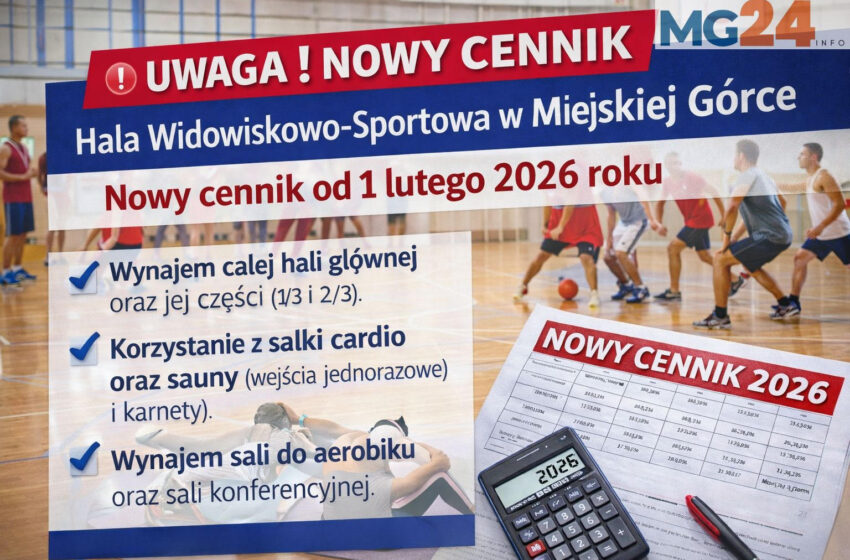  Nowy cennik Hali Widowiskowo-Sportowej w Miejskiej Górce